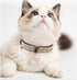 PetsHome Cat Collar, Dog Collar, Bling Rhinestones, Premium PU Leather with Pendant, Adjustable for Cat and Small Dog