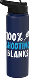Vasectomy Birth Control SteMi Apparel 100% Shooting Blanks Vaectomy Survivor Birth Control Stainless Steel Insulated Water Bottle