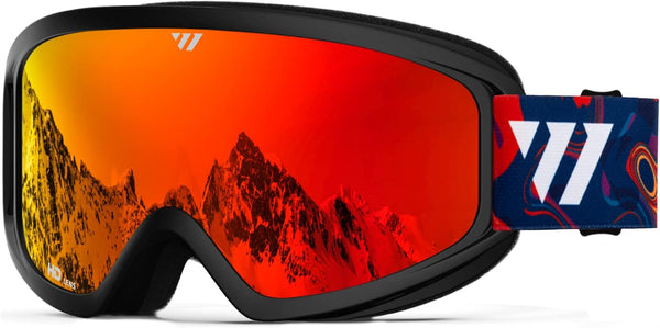 WISTON Ski Goggles, OTG Snow/Snowboard Goggles for Men, Women & Youth, 100% UV Protection W1