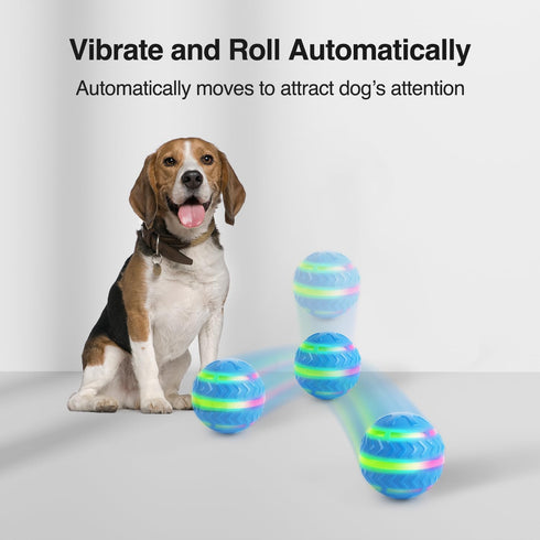 ALL FOR PAWS Interactive LED Dog Ball for Boredom Motion Activated Moving Dog Balls Toy Lights Up for Day/Night Play, Dog Enrichment Toys for Puppy, USB Rechargeable and Perfect for Dogs