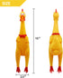 Novelty Place Extra Loud Squawking Rubber Chicken - Large 16” - Yellow Squeaky and Screaming Chicken for Kids or Adults