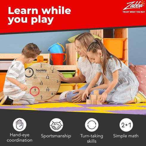 Set Elite Sportz Equipment Ring Toss Game | Sturdy Wooden Board for Kids Outdoor Games | Camping Activities - Adults