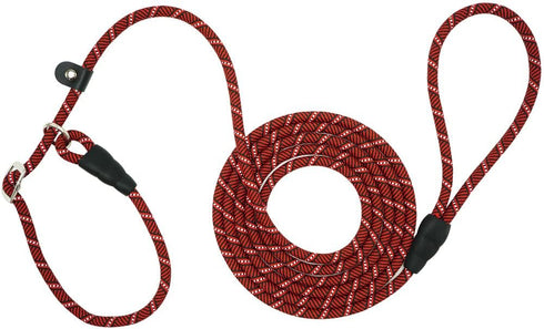 10FT / 20FT Long Slip Lead Dog Leash, 3/8" Thick Nylon Reflective Rope Anti-Choke Training Lead for Medium Large Dogs