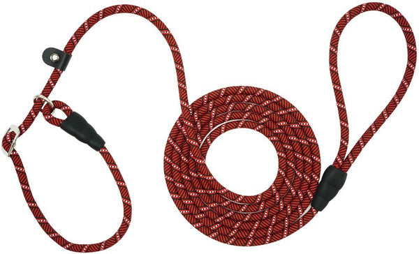 10FT / 20FT Long Slip Lead Dog Leash, 3/8" Thick Nylon Reflective Rope Anti-Choke Training Lead for Medium Large Dogs
