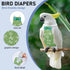 6Pcs SUPERFINDINGS Bird Diaper Reusable Parrot Nappy with Washable Waterproof Cute Urine Wet Suit Green Pink Yellow