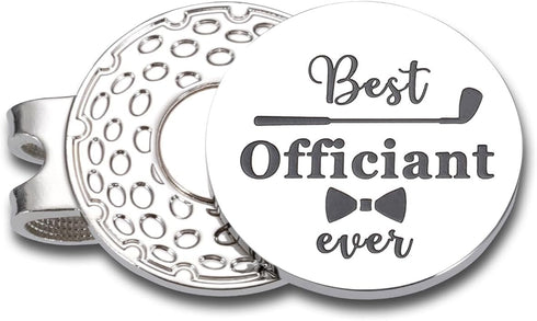 Wedding Officiant Golf Gifts – Funny Golf Ball Marker Hat Clip for Bride Groom Thank You Gifts