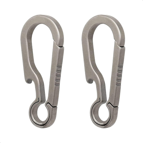 Titanium Carabiner Clip, Small Heavy Duty Keychain Hook for Backpack, Quick Release Key Chain