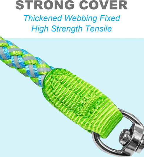 Reflective Dog Leash - 2/3/4/6/10 Foot Strong Nylon Rope Braided Heavy Duty for Large and Medium Small Dogs Walking