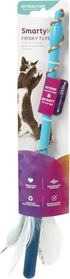 SmartyKat Frisky Flyer Feather Wand Cat Toy - Extendable Up to 24", Blue