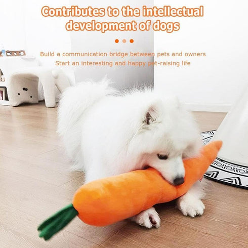GINTBN Giant Carrot Dog Toy,Dog Squeaky Toys to Keep Them Busy,Soft Cute Carrot Toys for Small, Medium, Large Dogs