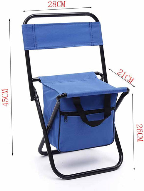 Fydun Folding Back Chair, Outdoor Camping Portable Chair, Easy to Carry Comfortable Fishing Chairs Leisure with Bag