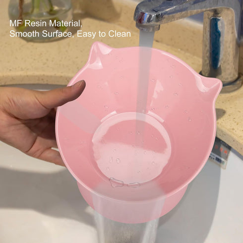 Detachable Elevated Cat Bowls, 15° Tilted Raised Anti-Vomiting Cat Food Dishes, Adjustable for Adult Kittens