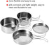 QANYEGN Set, Portable Stainless Steel Cookware Camping Mess Kit, Stainless Steel Camping Cookware for Camping or Other