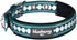 Blueberry Pet Reflective Jacquard Dog Collar, Neoprene Padding, Soft & Adjustable, Teal Blue