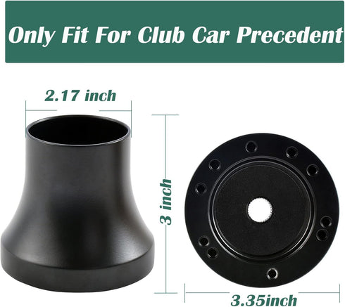 Roykaw Golf Cart Steering Wheel - Compatible with Club Car Precedent in Black