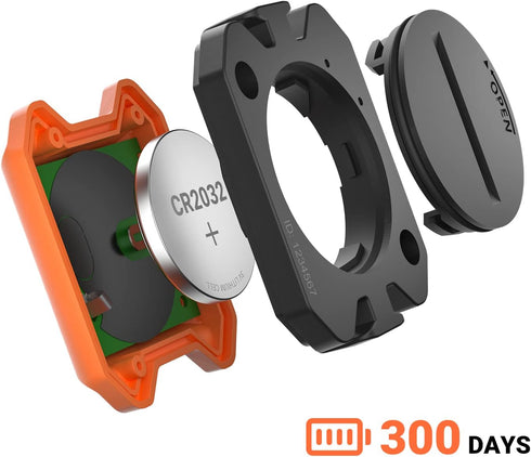 moofit Cadence Speed Sensor - Bluetooth & ANT+ Wireless RPM Cycling Spin Bike Sensor - IP67 Waterproof