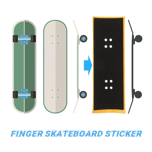 12 Pack 4.33X1.49In SUPVOX Finger Skateboards Tape Replacement Mini Grip Tape with Strong Adhesive for Fingerboard