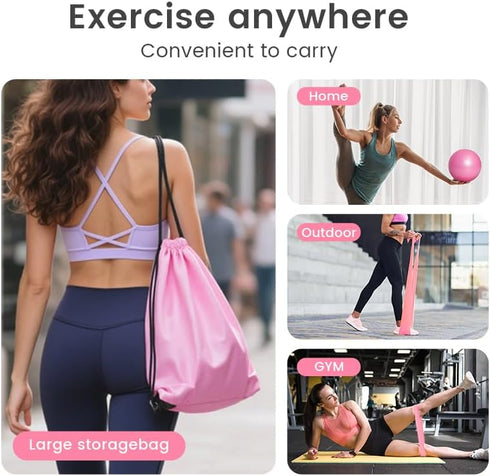 Fetriwer 5 (13-Piece Set) Home Pilates Essentials Kit for Women, with Resistance Bands - Magic Circle Pilates Kit