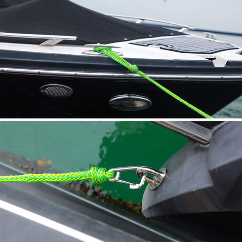 316 7ft. 1 Pack Kayak Tow Rope,Heavy Heavy Duty Jet Ski Tow Rope with Clip,Boat Mooring Dock Line with Stainless Steel