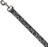 Dog Leash Floral Paisley, Black White 4 Feet Long 1.0 Inch Wide