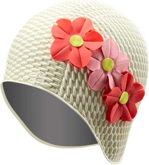 Sporti Bubble Swim Cap for Women, Anti-Slip Bathing Cap Made from Latex/Rubber