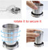 MY MIRONEY 2PCS Telescopic Stainless Steel Collapsible Cup, Portable Folding Shot Glass with Keychain and Lid (2.5 Oz)