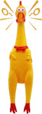 Novelty Place Extra Loud Squawking Rubber Chicken - Large 16” - Yellow Squeaky and Screaming Chicken for Kids or Adults