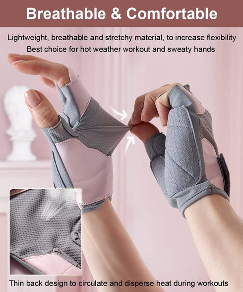 SUJAYU Workout Gloves Women, Gym Gloves for Women Gym Gloves for Working Out, Weight Lifting Gloves for Women Fitness