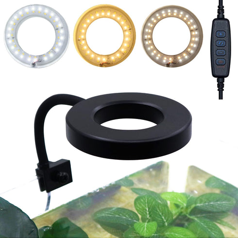 Upgraded Clip On LED Light for Fish Tank, Small USB Light with Dimmer for 1 to 5 Gallon Tanks