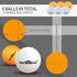 Ping Pong Paddle Set, Professional Table Tennis Racket Set with 6 Balls, 4 Player Starter Kit