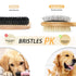 Dog Brush Cat Brush - Vokiuler Double Sided Bristle and Pin Pet Brush for Grooming Long Short Hair, 2 Pack