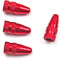 Red Aluminum Presta Valve Caps for Bike Tire Valve Stem Covers, Fit Presta/French Valves (4 Pack)