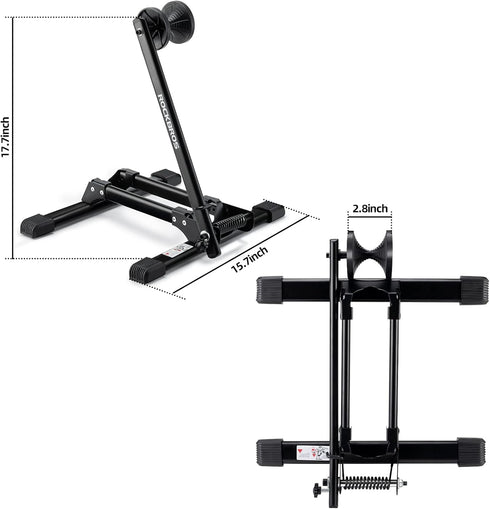 ROCKBROS Floor Bike Stand - Stable Storage Rack for Mountain & Road Bikes, Indoor/Outdoor Parking