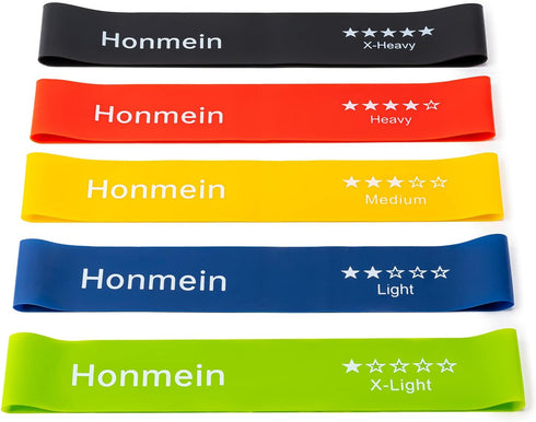 Resistance Bands for Working Out, Exercise Bands with 5 Resistance Levels for Home Fitness