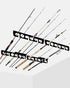 WIPHANY Wall or Ceiling Fishing Rod Racks, PVC Rubber Steel Holder Storage Hook Holds up to 12 Fishing Rods