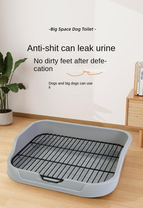 GeRRiT 19.3""15.35"" Dog ToiletPee Pad Holder Pet Indoor Dog Training Toilet Dog Litter Box Plastic Potty Tray (Yellow)
