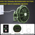 7800mAh AYAMAYA Rechargeable Camping Tent Fan with LED Light, Remote Control, Portable Camping Lantern Fan USB Desk