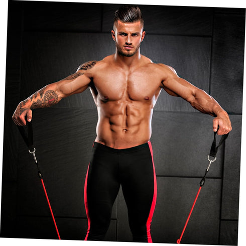Garneck 4pcs Resistance Band Handles - Plastic D Ring Exercise Strap Foam Handle for Home Gym Fitness Equipment
