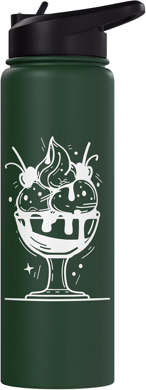Funny Ice Cream Maker Shirts and Presents Ice Cream Sketch Sundaes Sorbet Stainless Steel Insulated Water Bottle