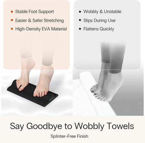 StrongTek Plantar Fasciitis Relief Foot Stretcher Pad, High-Density EVA Calf Stretching Block for Heel Pain, Achilles