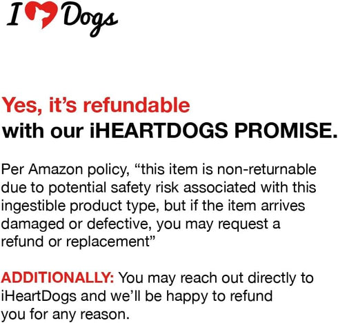 iHeartDogs Brushy Sticks - Dental Treats for Dogs, Grain-Free Chews for Plaque and Tartar Removal