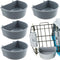 4 Pack Rabbit Feeder with Hook - Plastic Food Basin Dish for Guinea Pig, Bunny Water Bowl, Chinchilla Hanging Portable