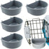 4 Pack Rabbit Feeder with Hook - Plastic Food Basin Dish for Guinea Pig, Bunny Water Bowl, Chinchilla Hanging Portable