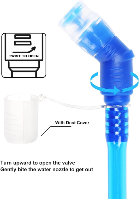 Hydration Bladder, 1L/1.5L/2L/3L Water Reservoir for Hydration Pack, BPA-Free Leakproof for Hiking and Camping