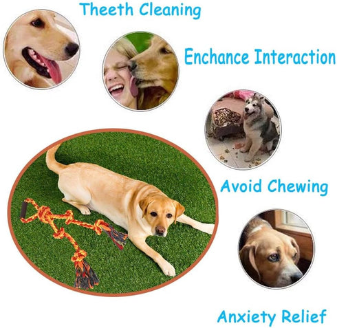 Large Dog Rope Toys for Aggressive Chewers, Tug of War Interactive Heavy Duty Outdoor Chew Rope for Medium Large XL Dogs