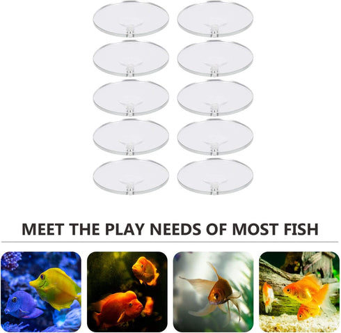 Mipcase 10pcs Betta Training Mirror - Wall Mirror Decor for Small Fish Tank, Single Side Betta Mirrors for Exercise.