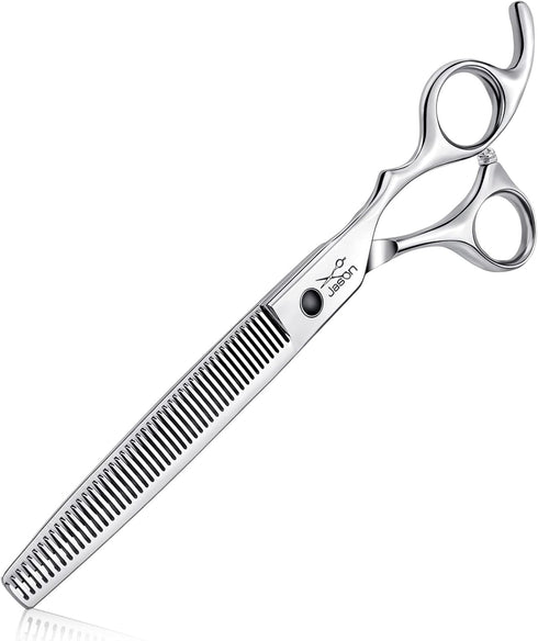 JASON 7.5" Dog Grooming Thinning Blending Scissor, Ergonomic Pet Grooming Thinner Blender