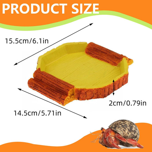 TELADESHX 6.1 5.71 0.79 inches) Hermit Crab Water Tank Hermit Crab Habitat Reptile Food Dish Accessories for Hermit