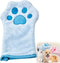 Pets Washing Gloves - Ultra Absorbent Dog Towel with Embroidered Microfiber Design, Ideal for Small Dogs & Cats (11 * 7