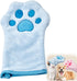 Pets Washing Gloves - Ultra Absorbent Dog Towel with Embroidered Microfiber Design, Ideal for Small Dogs & Cats (11 * 7